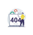 page not found concept with people scene in flat vector image vector image