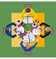 teamwork concept top view workspace background vector image