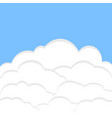 blue sky background with white clouds for poster vector image