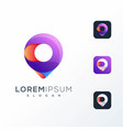 colorful pin logo design ready to use vector image vector image