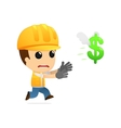 funny cartoon builder vector image