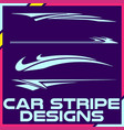 tribal and cool car stripe design set adhesive vector image