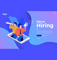 website mockup we are hiring vector image