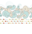 clouds and rain seamless pattern vector image