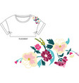 placement print top embroidery design vector image vector image