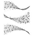 wavy lines of music notes vector image