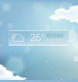 weather widget notification vector image vector image
