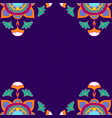 diwali indian mandala border frame design vector image vector image