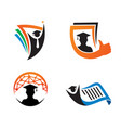 graduation logo or icon template design vector image