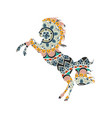 Horse with ornaments and flower Royalty Free Vector Image