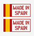 made in spain stamp set spanish product emblem vector image
