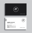 minimal business card print template design black vector image vector image