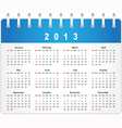 stylish calendar page for 2013 vector image