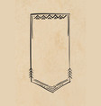 doodle bohemian flag banner vector image