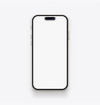 realistic front view new smartphone on white vector image