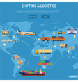 shipping and logistics concept vector image