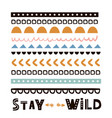 stay wild quote design t-shirt print tribal vector image