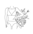 abstract female figure woman body vector image
