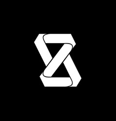 Basic cmykabstract letter z linked triangle 3d Vector Image