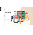 business series - contacts web template vector image