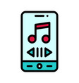 music app icon mobile application vector image