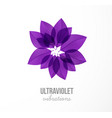 ultraviolet purple grunge leaves in circle vector image