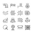 airflow line icon set vector image