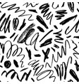 hand drawn swirl charcoal strokes seamless pattern vector image vector image