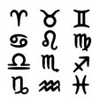 set of zodiac signs white background vector image vector image
