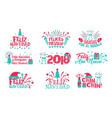 happy new year spanish set vector image vector image