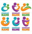 love and family logo vector image vector image