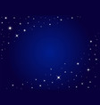 blue space stars background night sky vector image