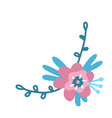 flower sketch floral elements a branch vector image vector image