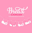 national breast cancer awareness month banner vector image vector image