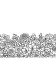 garden flowers seamless border vector image