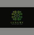 luxury logo design elegant symbol with geometric vector image vector image