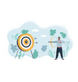 man shout in target vector image
