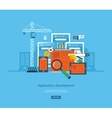 modern flat design application development concept vector image