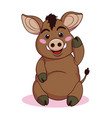 cute boars cartoon flat style vector image vector image