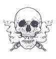 vaping skull art vector image vector image