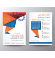 abstract triangle brochure flyer design layout vector image