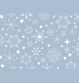 christmas background with snowflakes and stars vector image