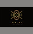 luxury logo design elegant symbol with geometric vector image vector image