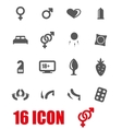 grey sex icon set vector image