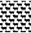 pigs silhouettes on white background vector image