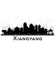 xiangyang china city skyline silhouette vector image