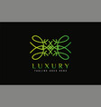 luxury logo design elegant symbol with geometric vector image vector image