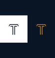 modern and cool letter t initials logo design vector image vector image