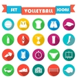 set of icons volleyball vector image