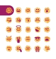 set of spotty emoji emoticons vector image vector image